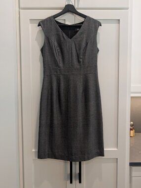 Mossimo Charcoal Heather Gray Stretch Suiting Sheath Dress